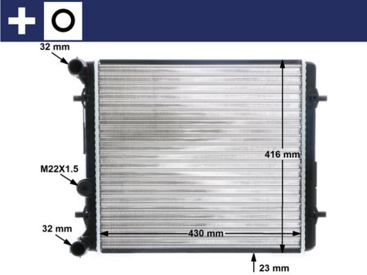 Радиатор, охлаждение двигателя MAHLE CR367000S
