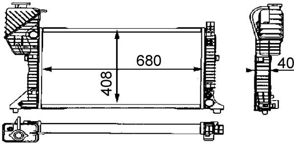 Радиатор, охлаждение двигателя MAHLE CR682000S