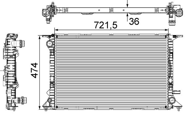 Радиатор, охлаждение двигателя MAHLE CR911000S