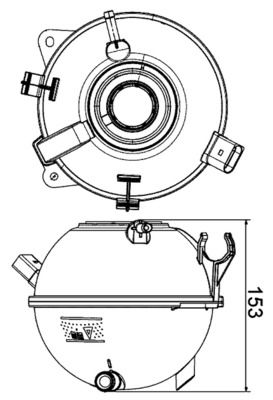 Компенсационный бак, охлаждающая жидкость MAHLE CRT19000S