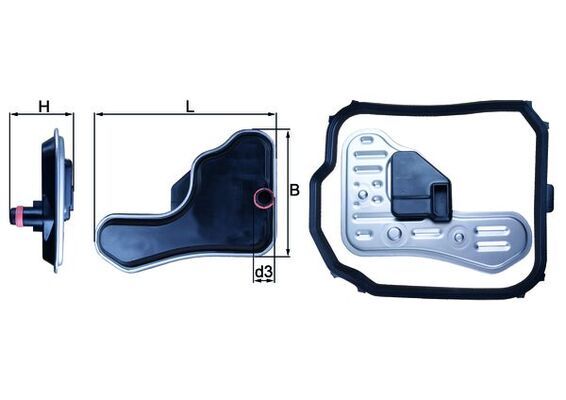 Гидрофильтр, автоматическая коробка передач MAHLE HX148D