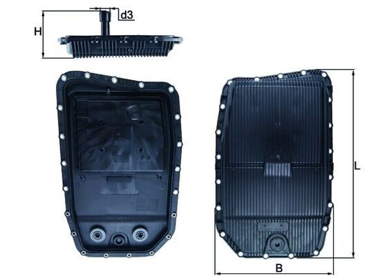 Масляный поддон, автоматическая коробка передач MAHLE HX152