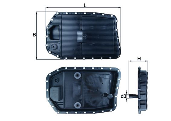 Масляный поддон, автоматическая коробка передач MAHLE HX154