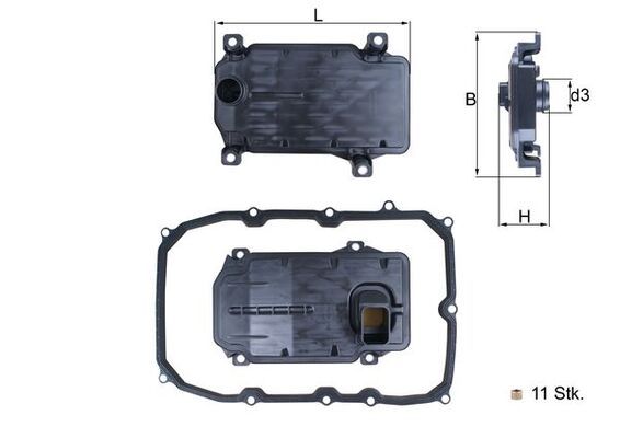 Гидрофильтр, автоматическая коробка передач MAHLE HX187KIT