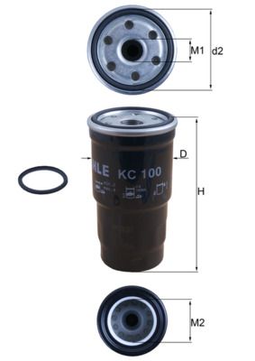 Топливный фильтр MAHLE KC100D