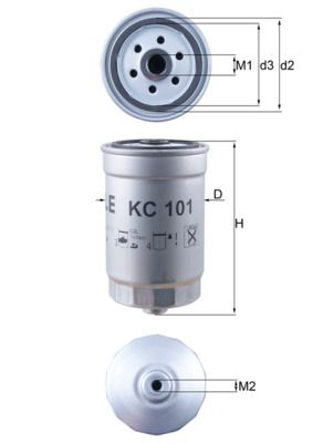 Топливный фильтр MAHLE KC101