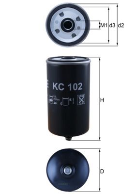 Топливный фильтр MAHLE KC102