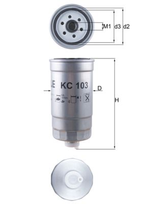 Топливный фильтр MAHLE KC103