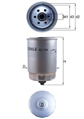 Топливный фильтр MAHLE KC104