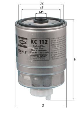 Топливный фильтр MAHLE KC112