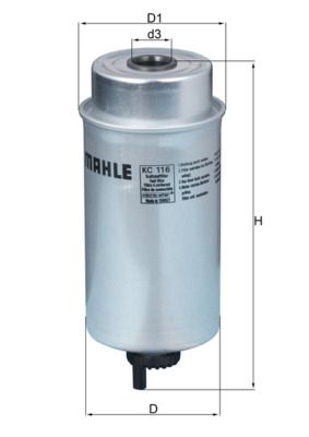 Топливный фильтр MAHLE KC116