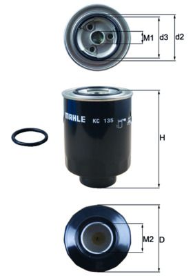 Топливный фильтр MAHLE KC135D