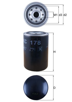 Топливный фильтр MAHLE KC178