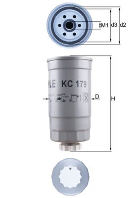 Топливный фильтр MAHLE KC179