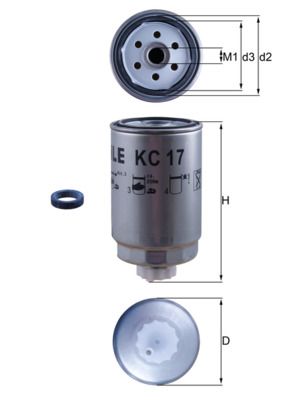 Топливный фильтр MAHLE KC17D