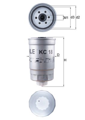 Топливный фильтр MAHLE KC18