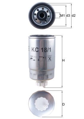 Топливный фильтр MAHLE KC181