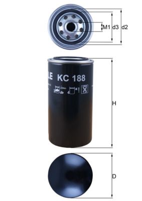 Топливный фильтр MAHLE KC188