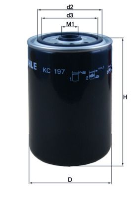 Топливный фильтр MAHLE KC197