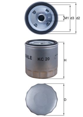 Топливный фильтр MAHLE KC20