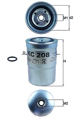 Топливный фильтр MAHLE KC208