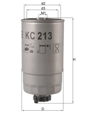 Топливный фильтр MAHLE KC213