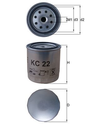 Топливный фильтр MAHLE KC22