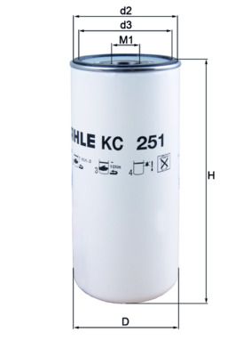 Топливный фильтр MAHLE KC251