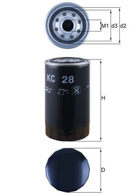 Топливный фильтр MAHLE KC28