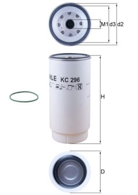 Топливный фильтр MAHLE KC296D