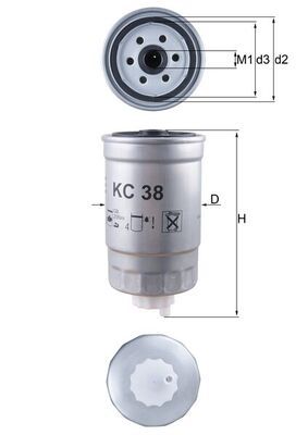 Топливный фильтр MAHLE KC38