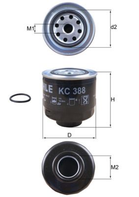 Топливный фильтр MAHLE KC388D