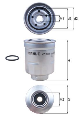 Топливный фильтр MAHLE KC389D
