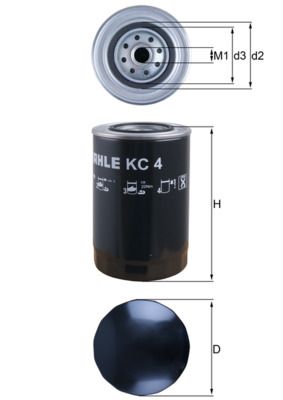 Топливный фильтр MAHLE KC4