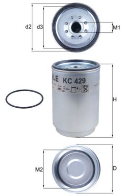 Топливный фильтр MAHLE KC429D