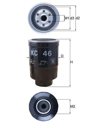 Топливный фильтр MAHLE KC46