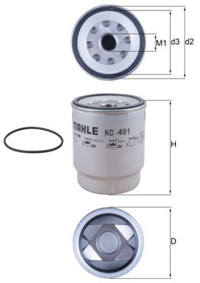 Топливный фильтр MAHLE KC491D