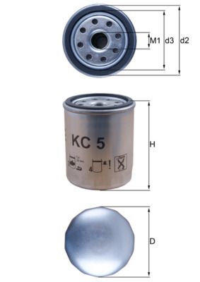 Топливный фильтр MAHLE KC5
