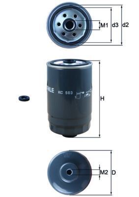 Топливный фильтр MAHLE KC503D