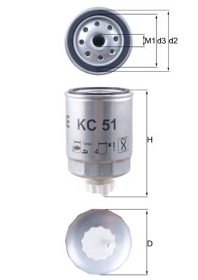 Топливный фильтр MAHLE KC51
