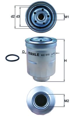 Топливный фильтр MAHLE KC510D