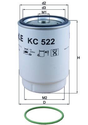 Топливный фильтр MAHLE KC522D
