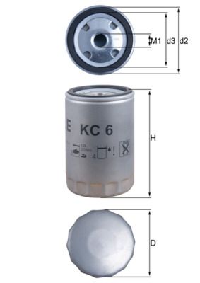 Топливный фильтр MAHLE KC6
