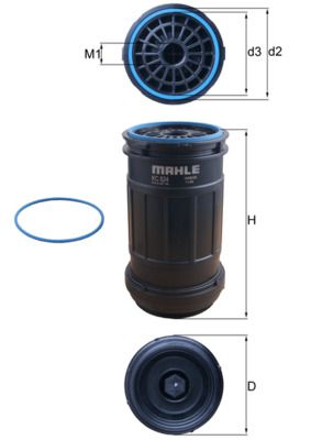 Топливный фильтр MAHLE KC624D