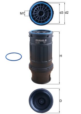 Топливный фильтр MAHLE KC629D
