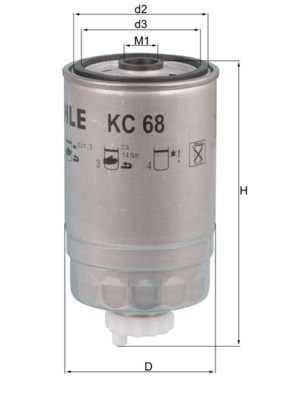 Топливный фильтр MAHLE KC68