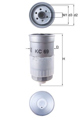 Топливный фильтр MAHLE KC69