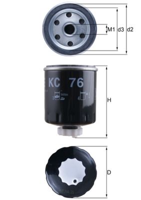 Топливный фильтр MAHLE KC76