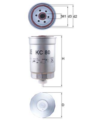 Топливный фильтр MAHLE KC80