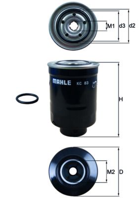 Топливный фильтр MAHLE KC83D